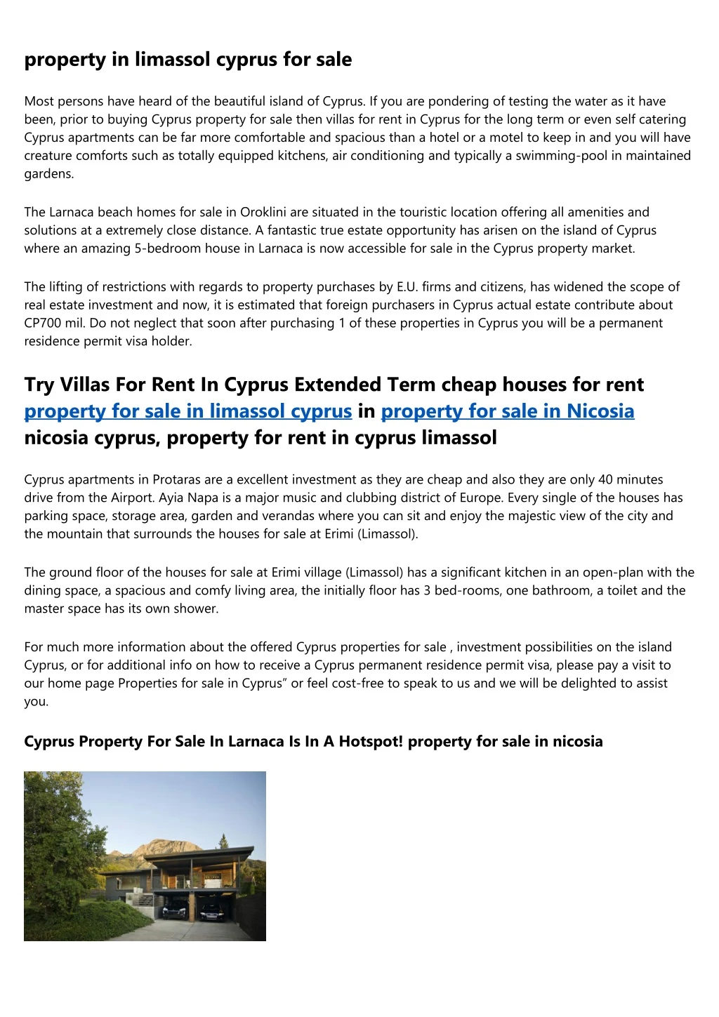 property in limassol cyprus for sale