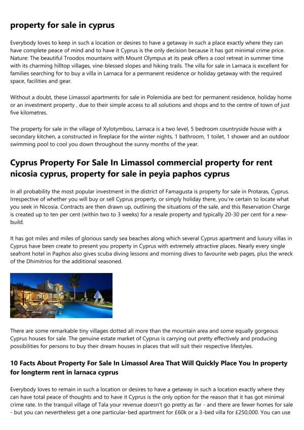 property for sale in Larnaca - Cyprus property agents