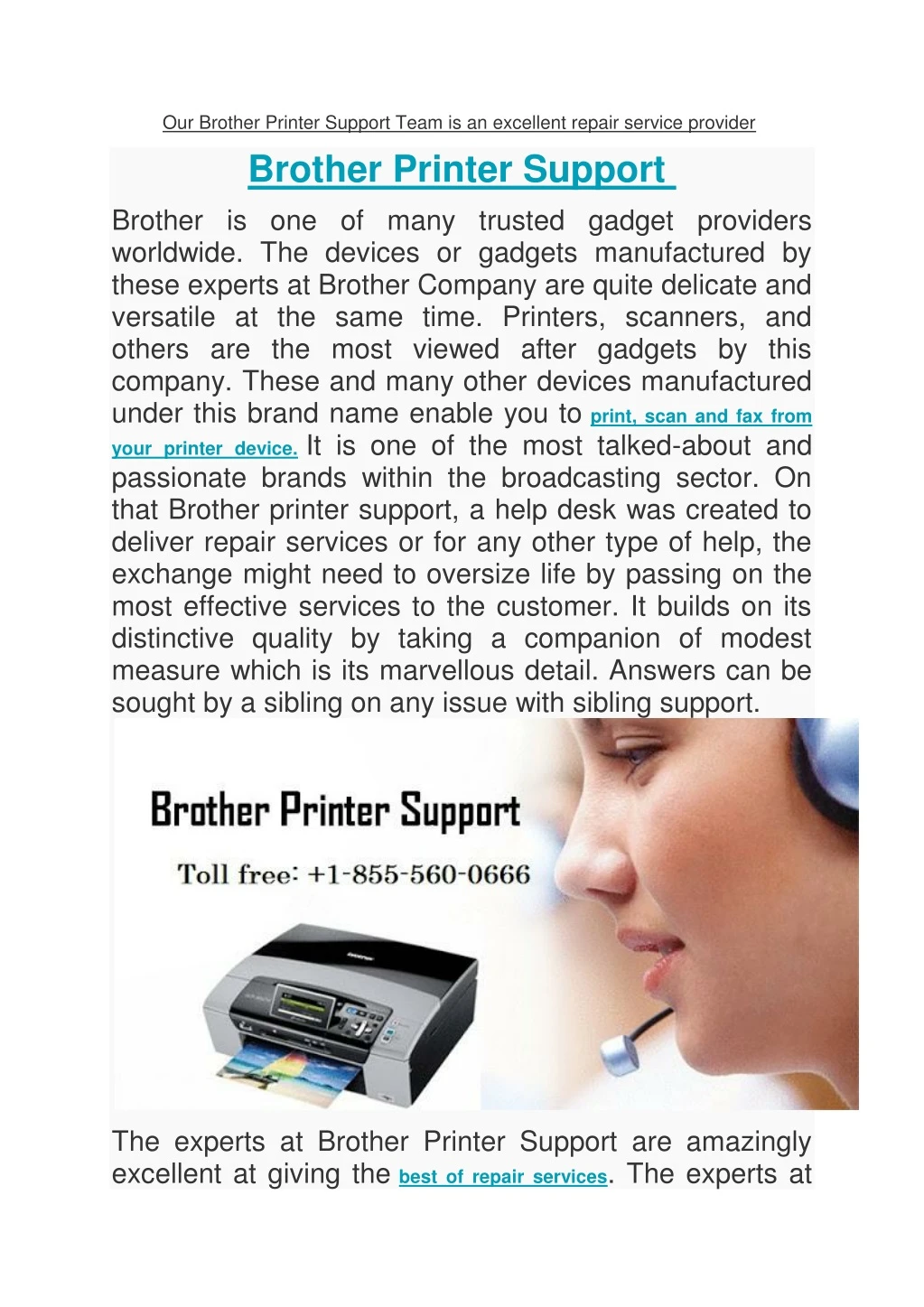 our brother printer support team is an excellent