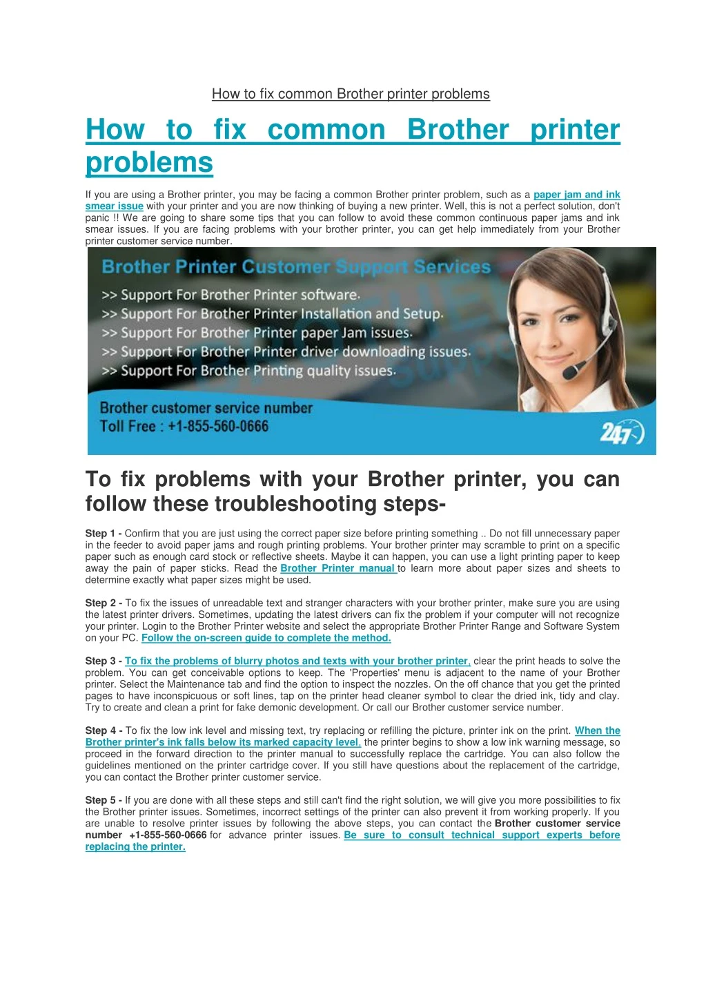 how to fix common brother printer problems