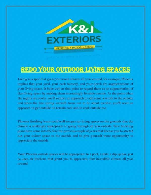 Extend Your Living Space Outdoors