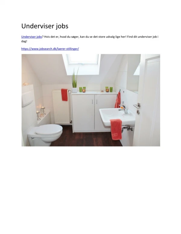 underviser jobs