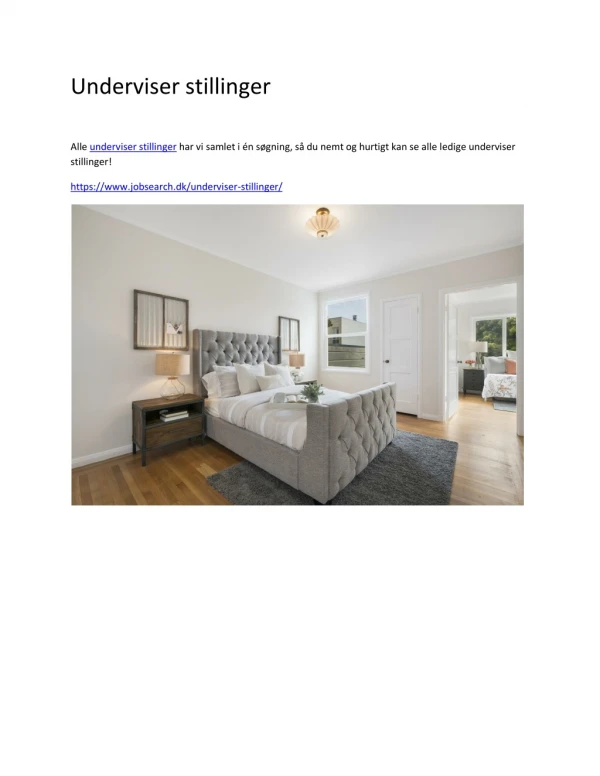 underviser stillinger