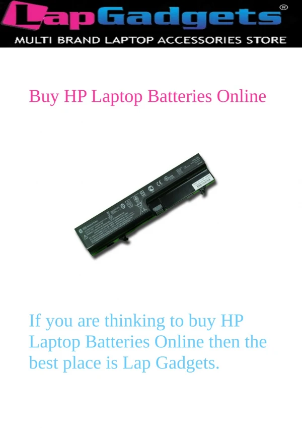 Buy hp Laptop Batteries Online