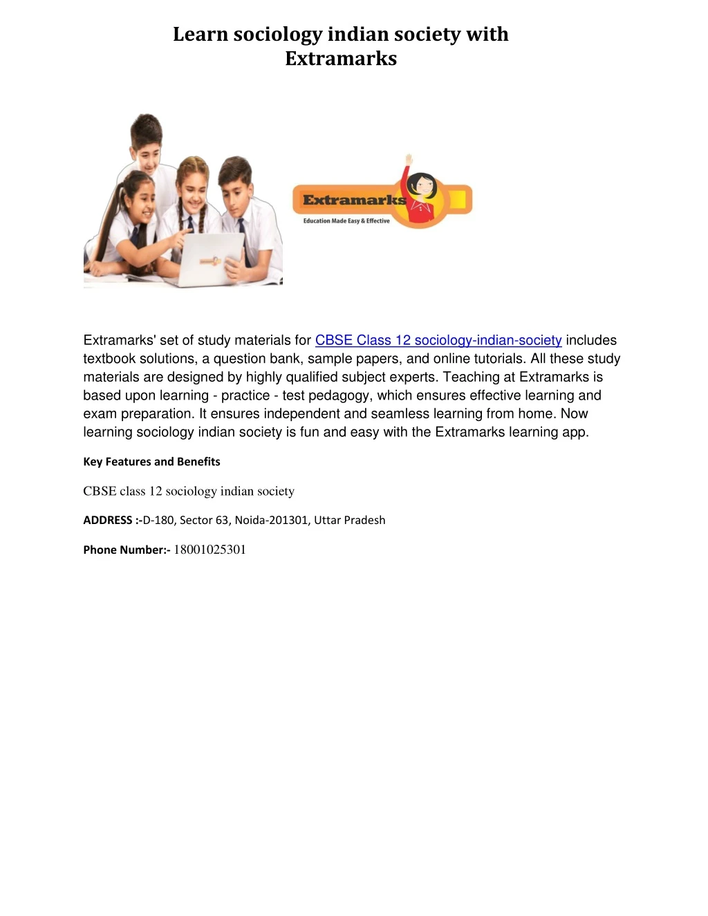 learn sociology indian society with extramarks