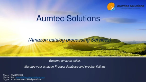 Amazon catalog processing Services