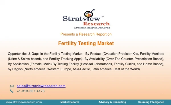 Fertility Testing Market | Trends & Forecast | 2018-2025