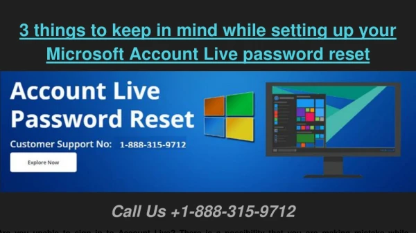 account live password reset | 1-888-315-9712