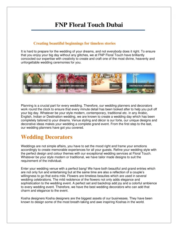Indian Wedding Planners In Dubai