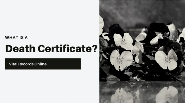 What is a Death Certificate? - Vital Records Online