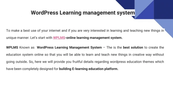 WPLMS - WordPress Learning Management System