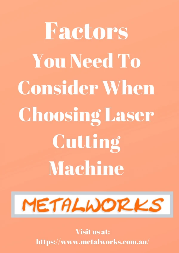 Factors You Need To Consider When Choosing Laser Cutting Machine