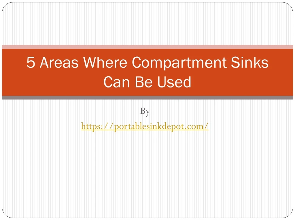 5 areas where compartment sinks can be used