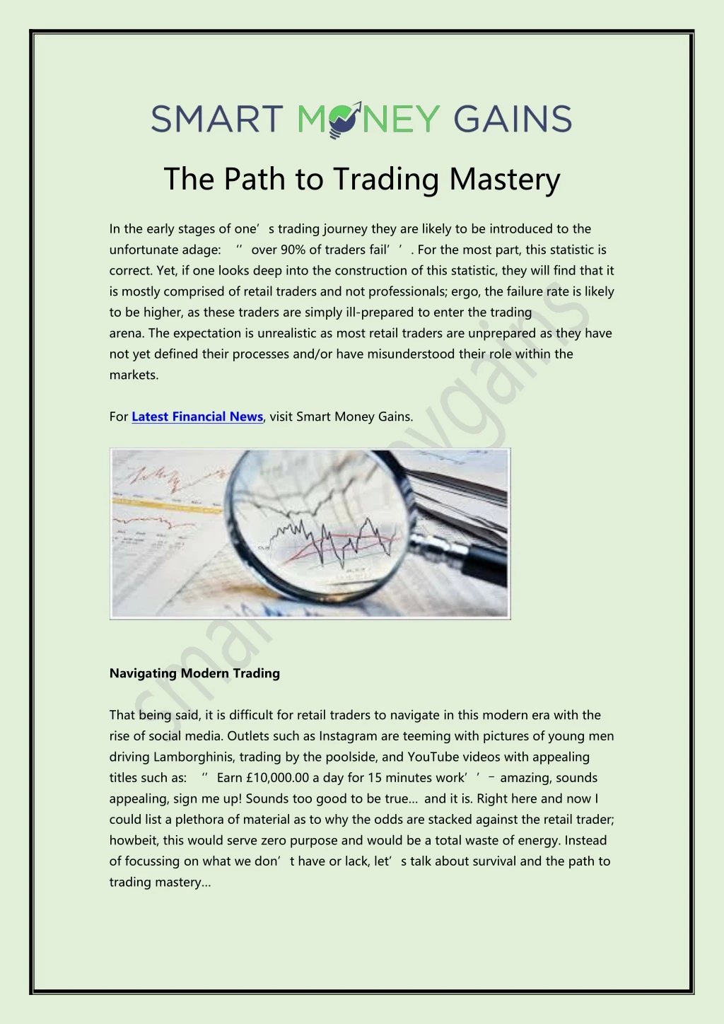 the path to trading mastery