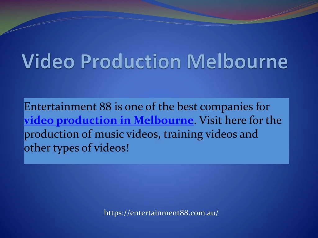 video production melbourne