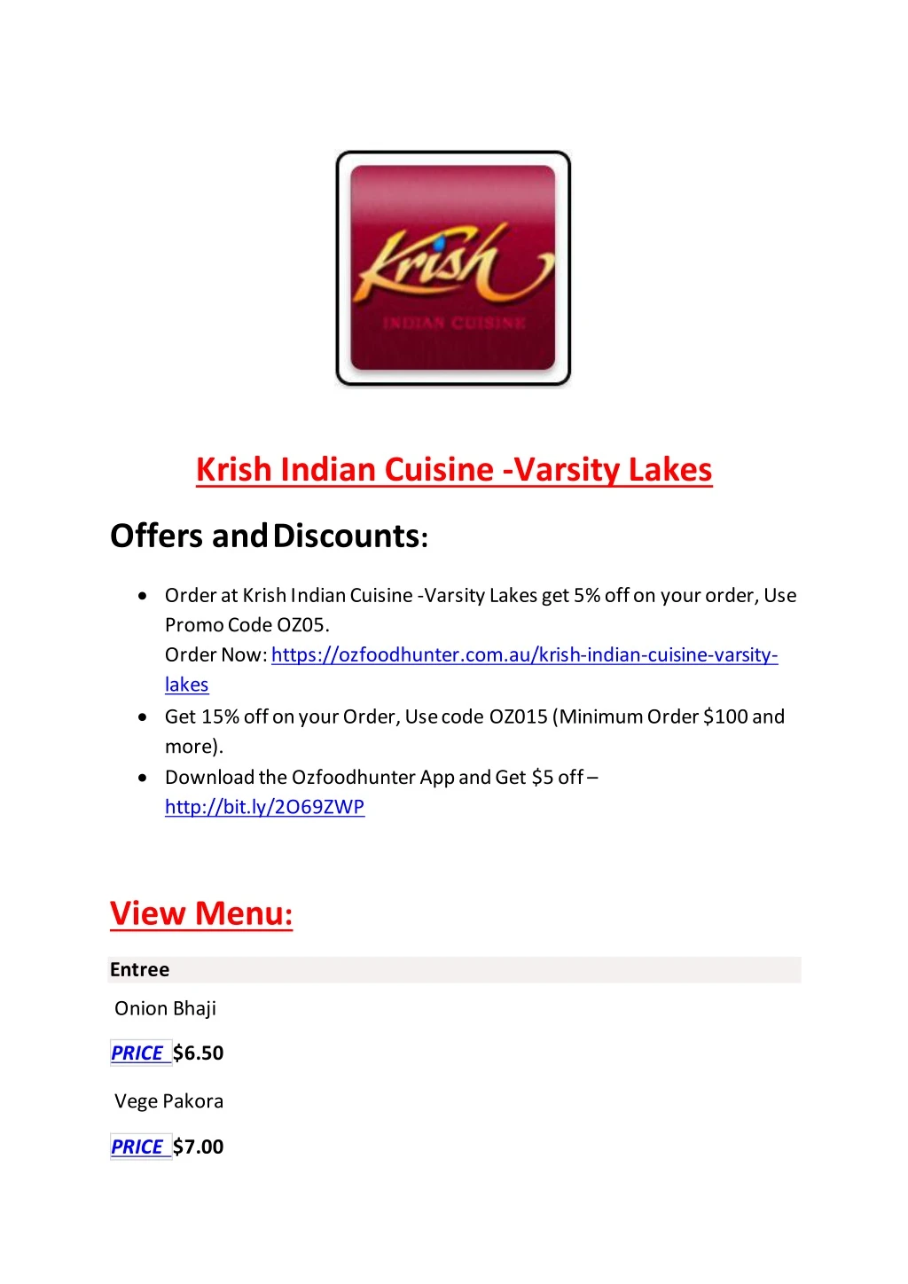 krish indian cuisine varsity lakes