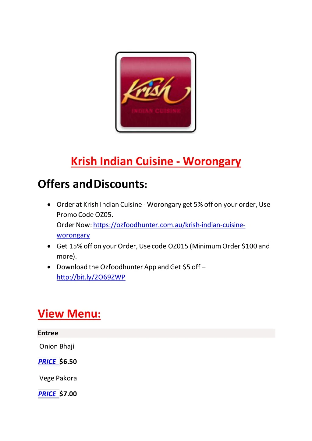 krish indian cuisine worongary