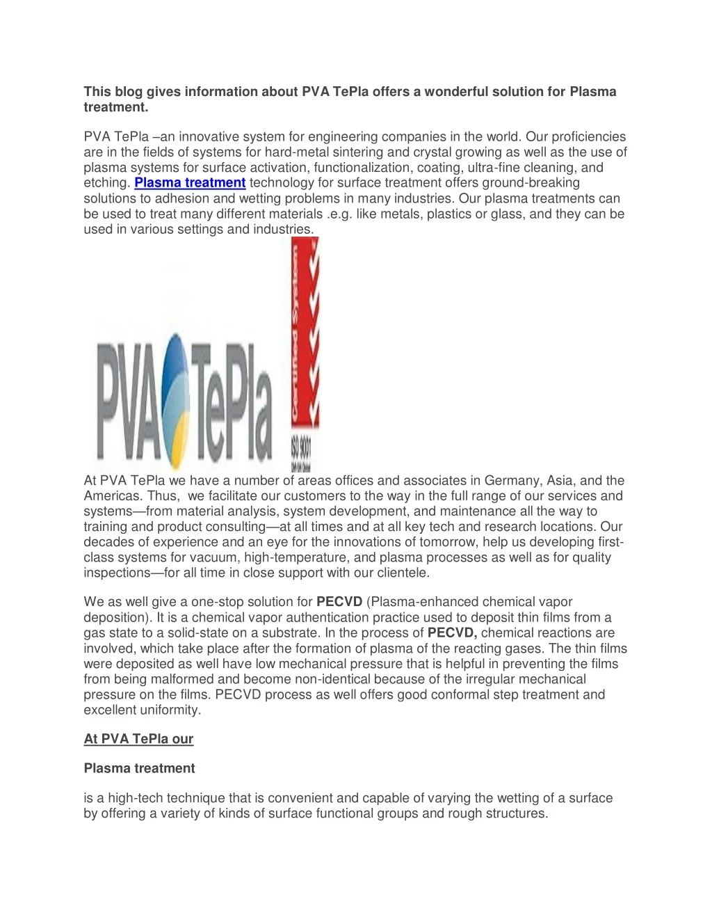 this blog gives information about pva tepla