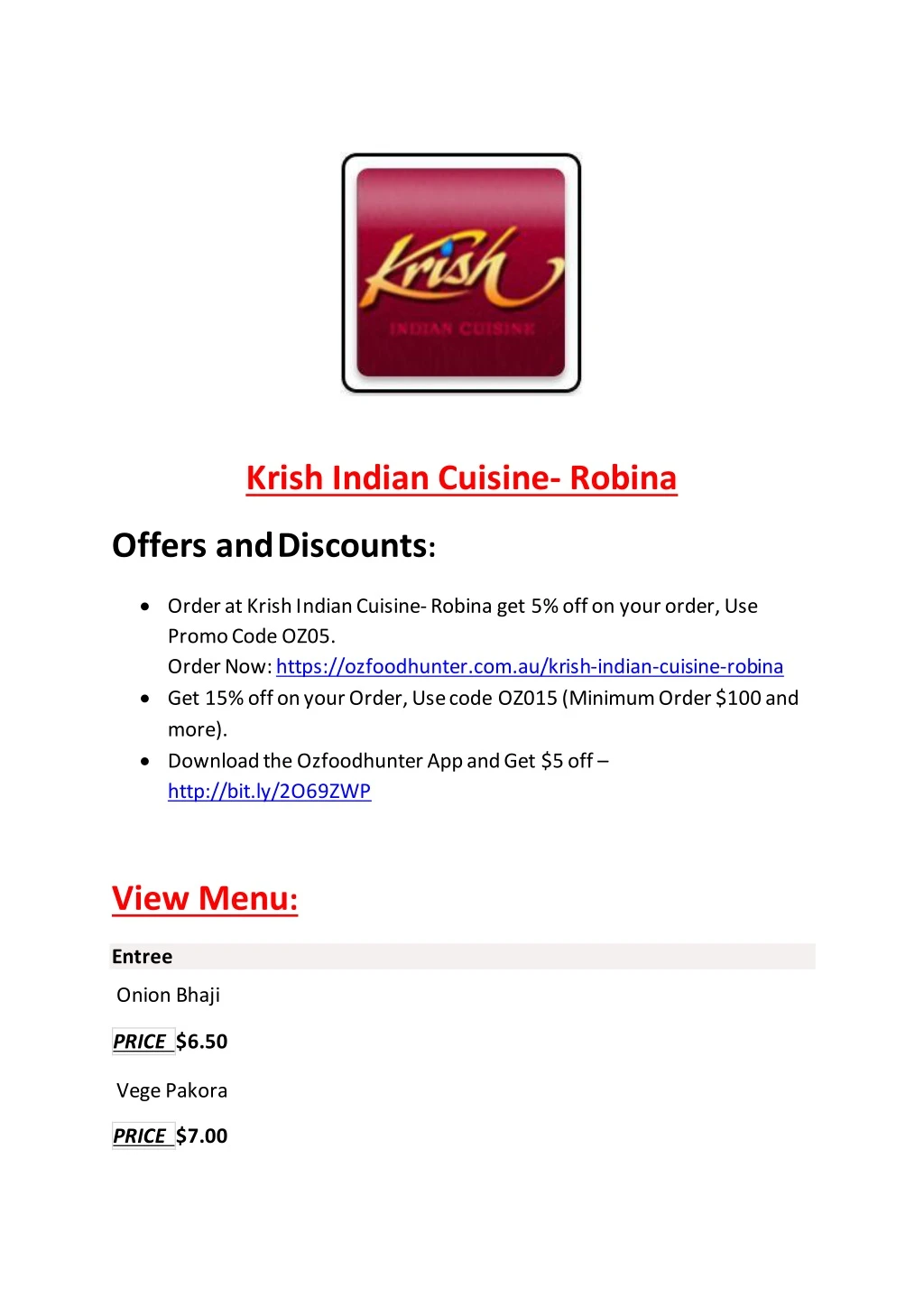 krish indian cuisine robina