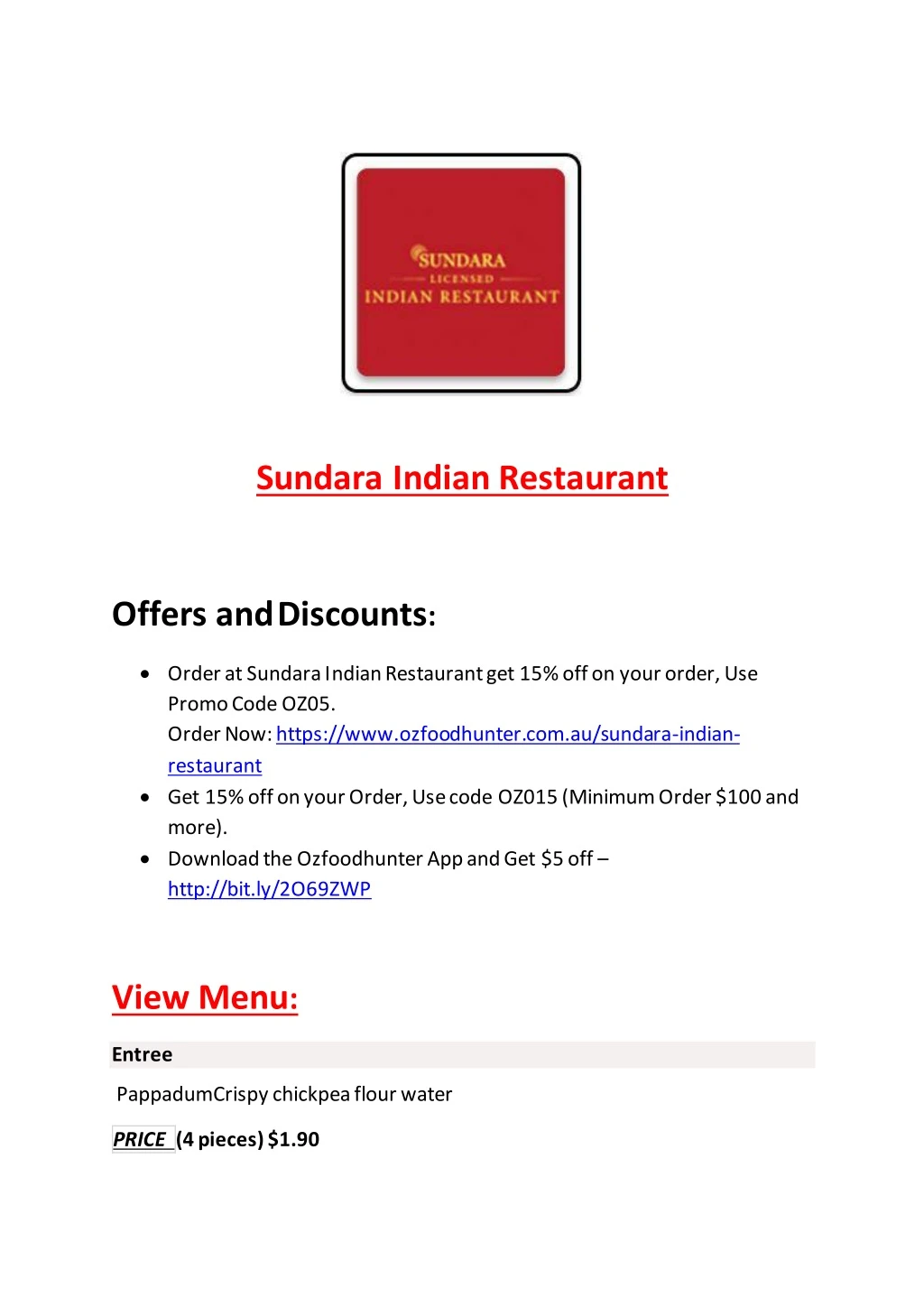 sundara indian restaurant