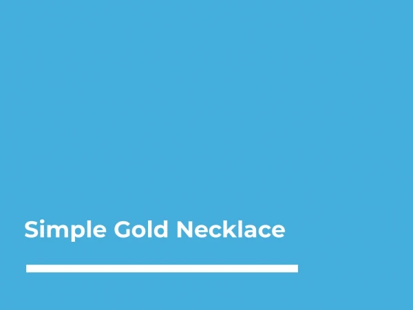 Simple Gold Necklace