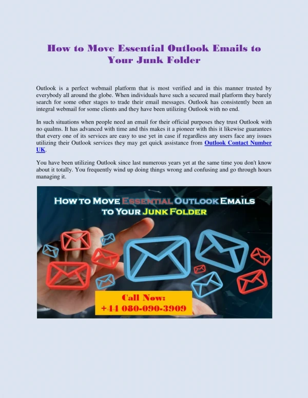 How to Move Essential Outlook Emails to Your Junk Folder