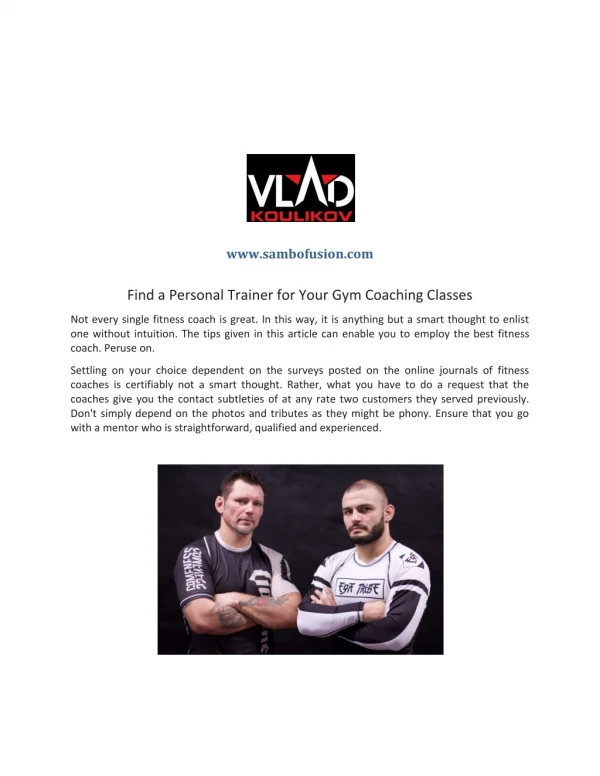 Find a Personal Trainer for Your Gym Coaching Classes