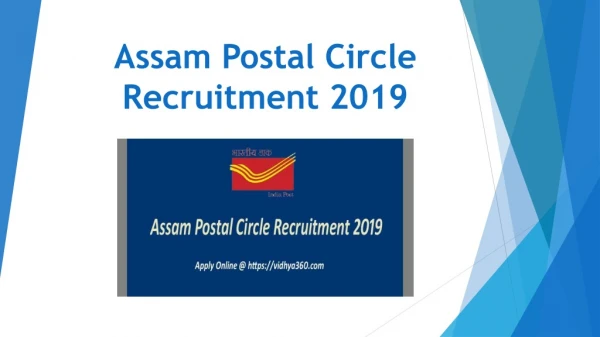 Assam Postal Circle Recruitment 2019, Assam Post Office 919 GDS Jobs