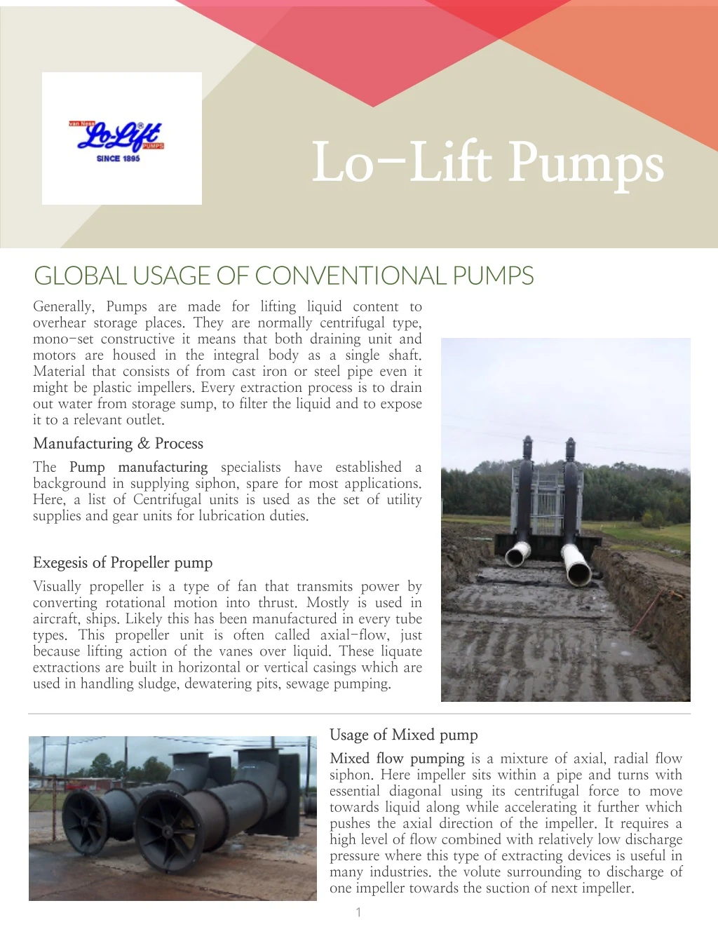 lo lift pumps