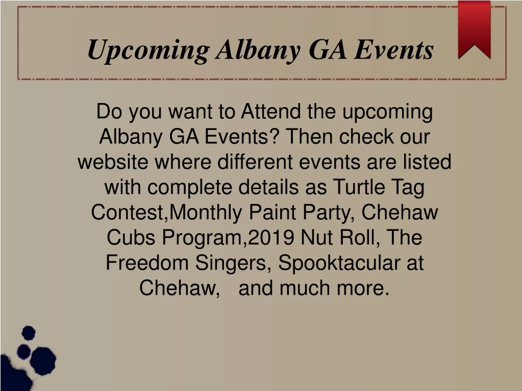 upcoming albany ga events