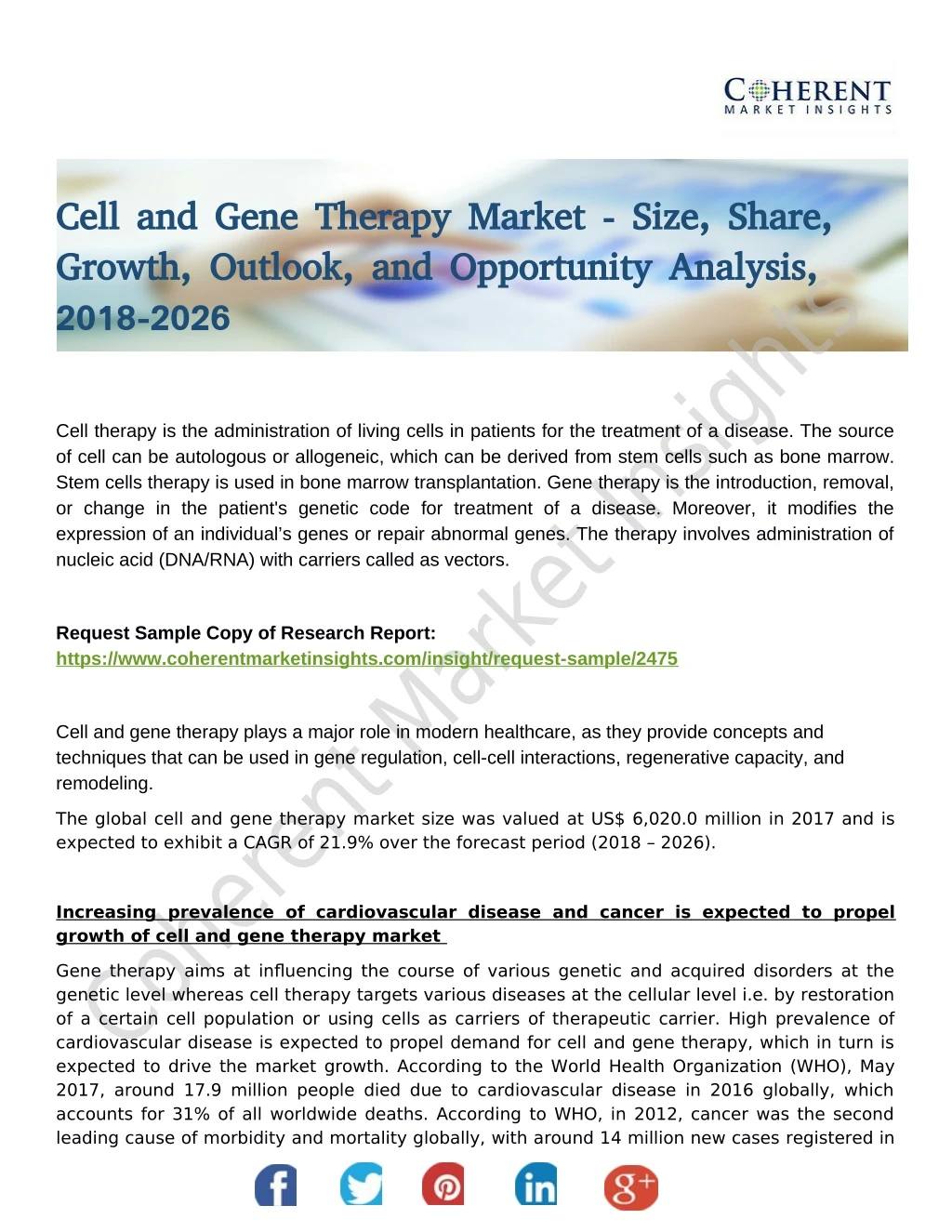 cell and gene therapy market size share cell