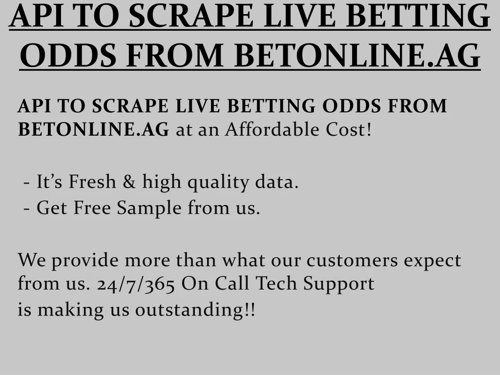 api to scrape live betting odds from betonline ag