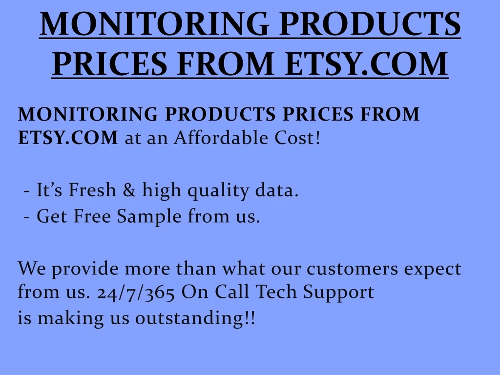 monitoring products prices from etsy com