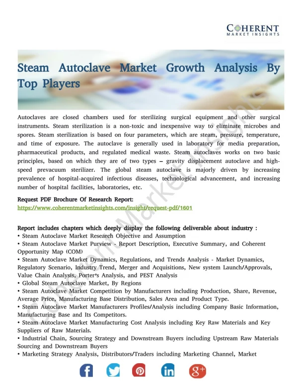 Steam Autoclave Market Growth Analysis By Top Players