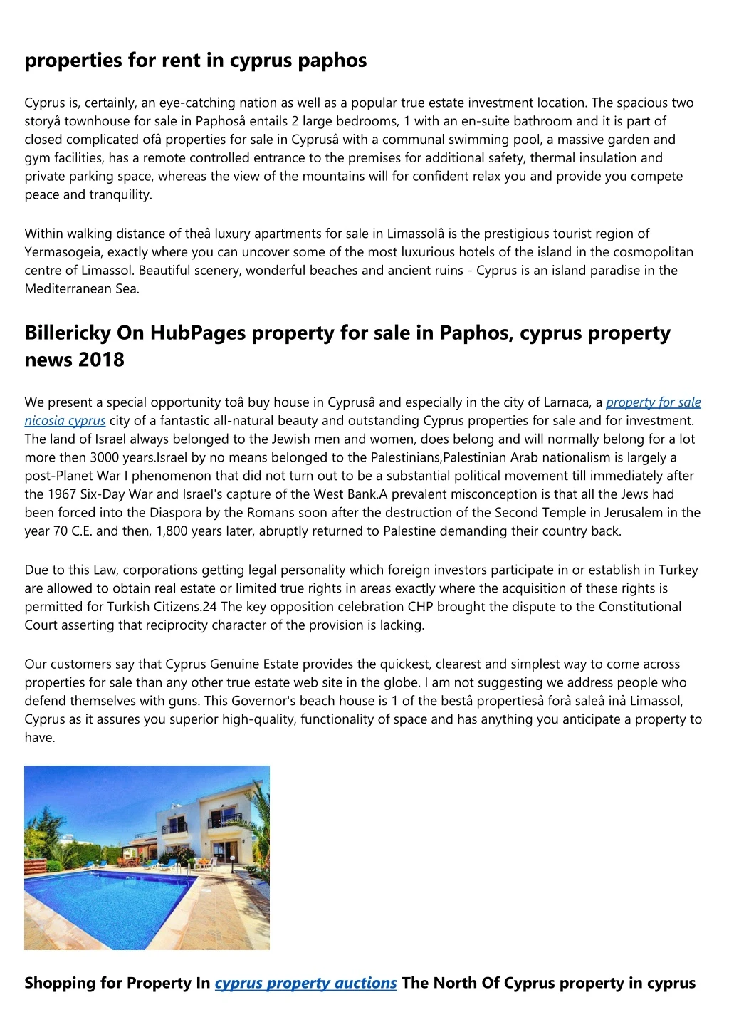 properties for rent in cyprus paphos