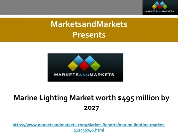 Marine Lighting Market worth $495 million by 2027