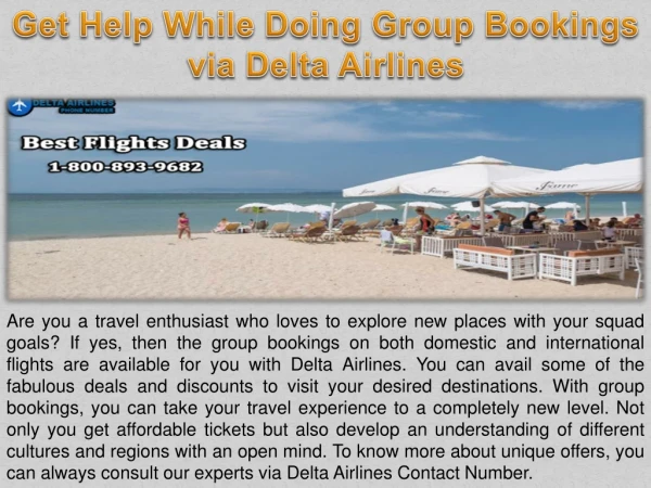 Get Help While Doing Group Bookings via Delta Airlines