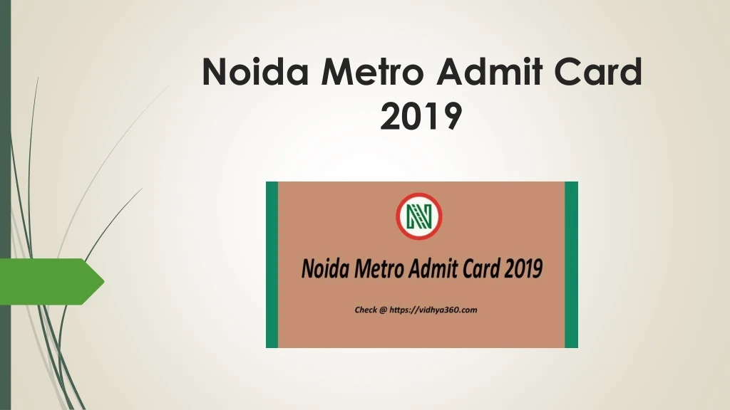 noida metro admit card 2019