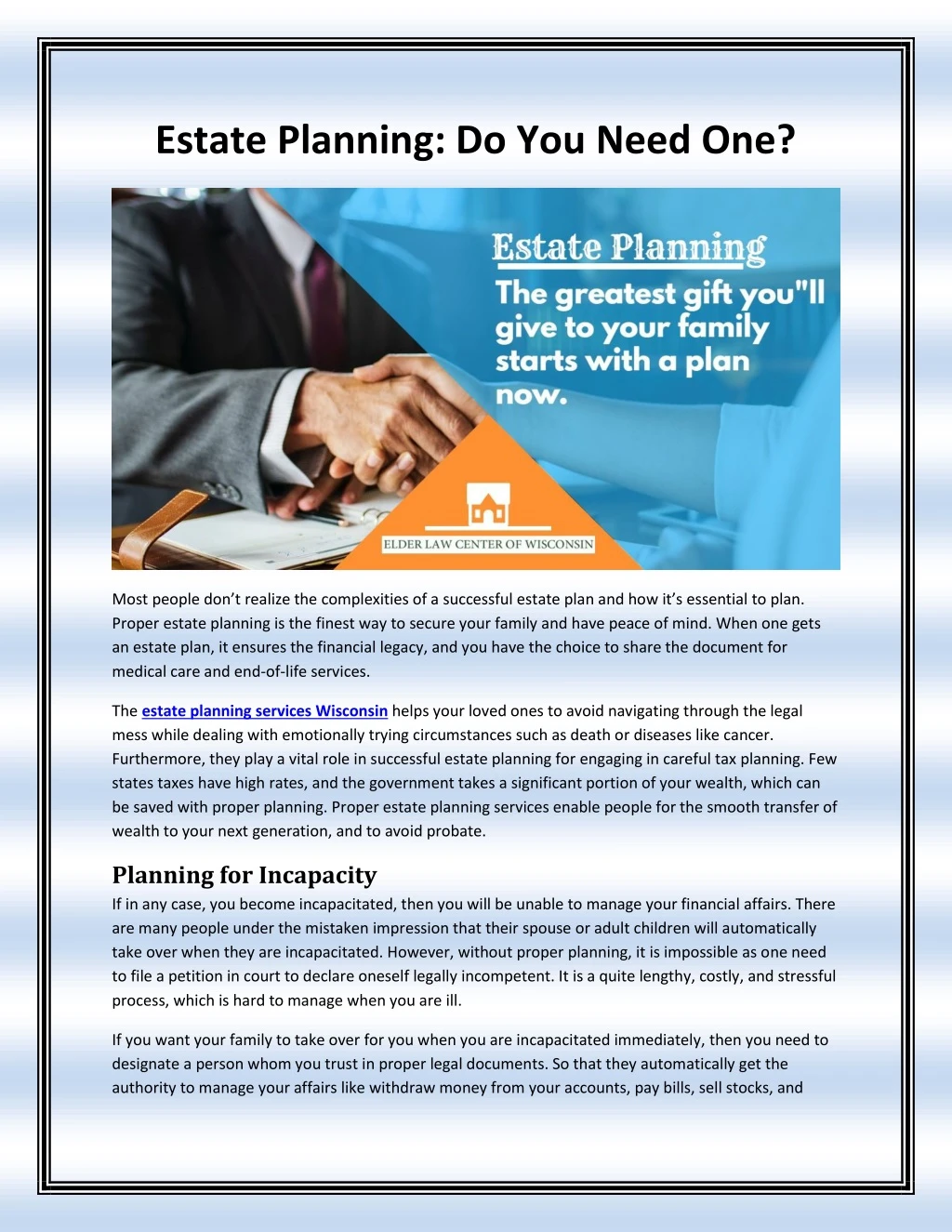 estate planning do you need one