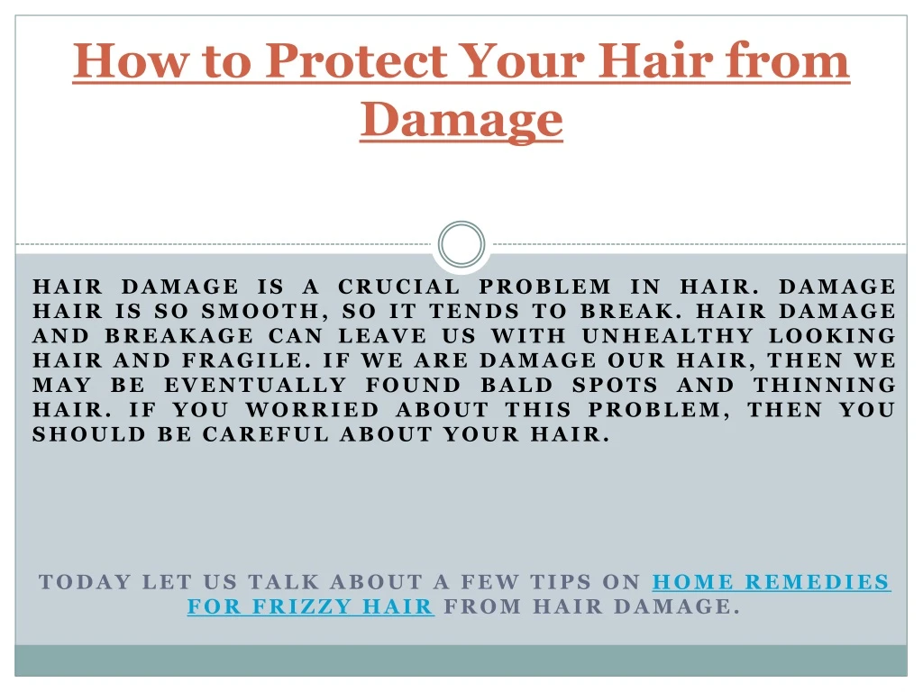 how to protect your hair from damage