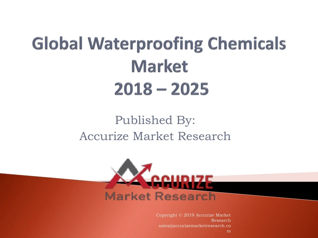 global waterproofing chemicals market 2018 2025