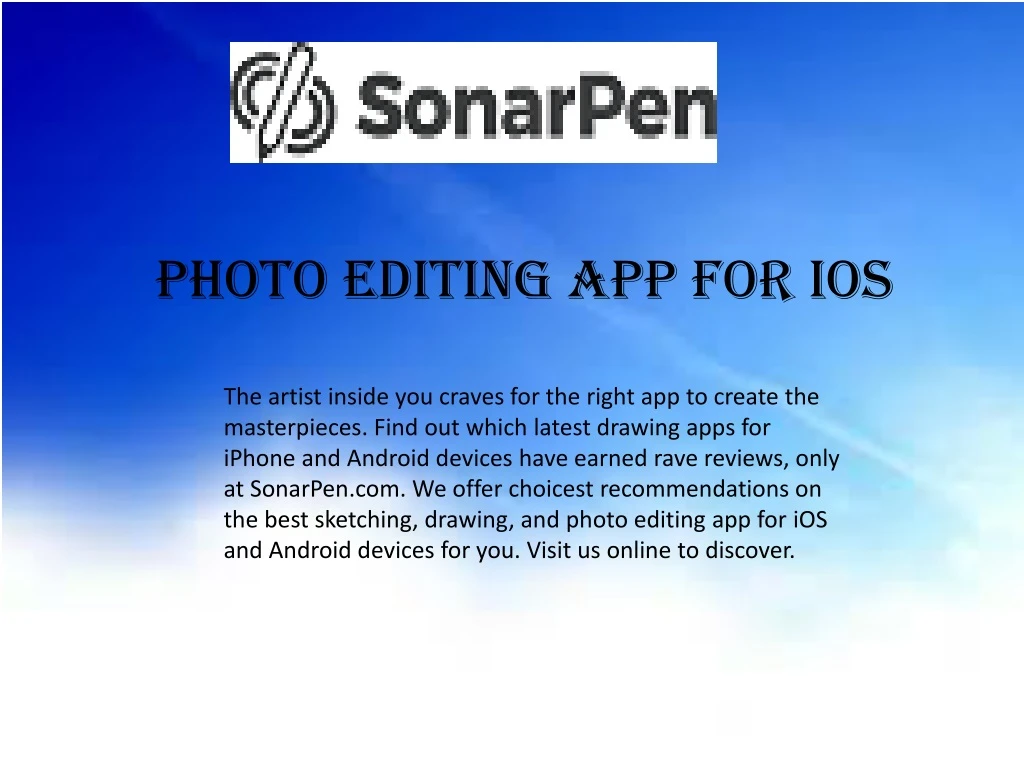 photo editing app for ios