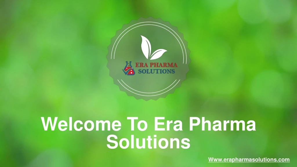 welcome to era pharma solutions