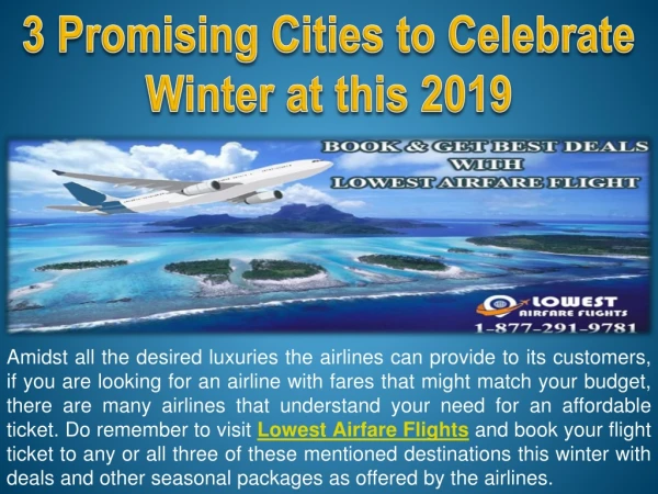 3 Promising Cities to Celebrate Winter at this 2019