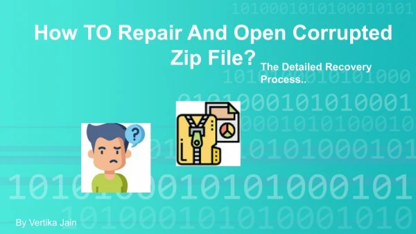 Repair damaged zip file
