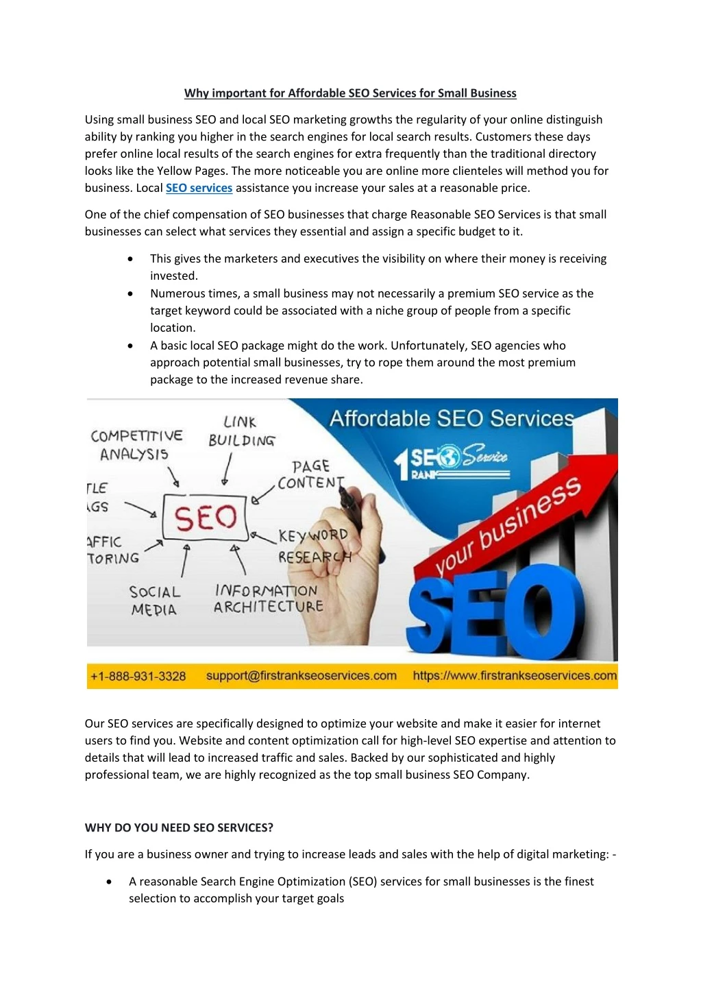 why important for affordable seo services