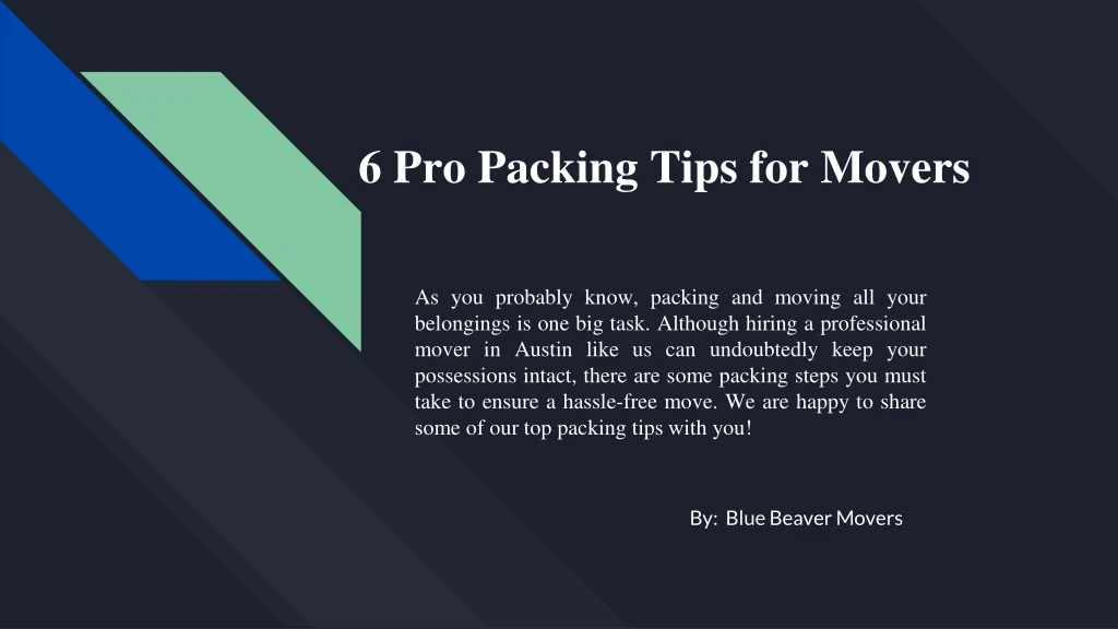 6 pro packing tips for movers