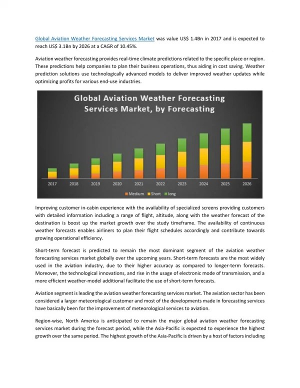 Global Aviation Weather Forecasting Services Market