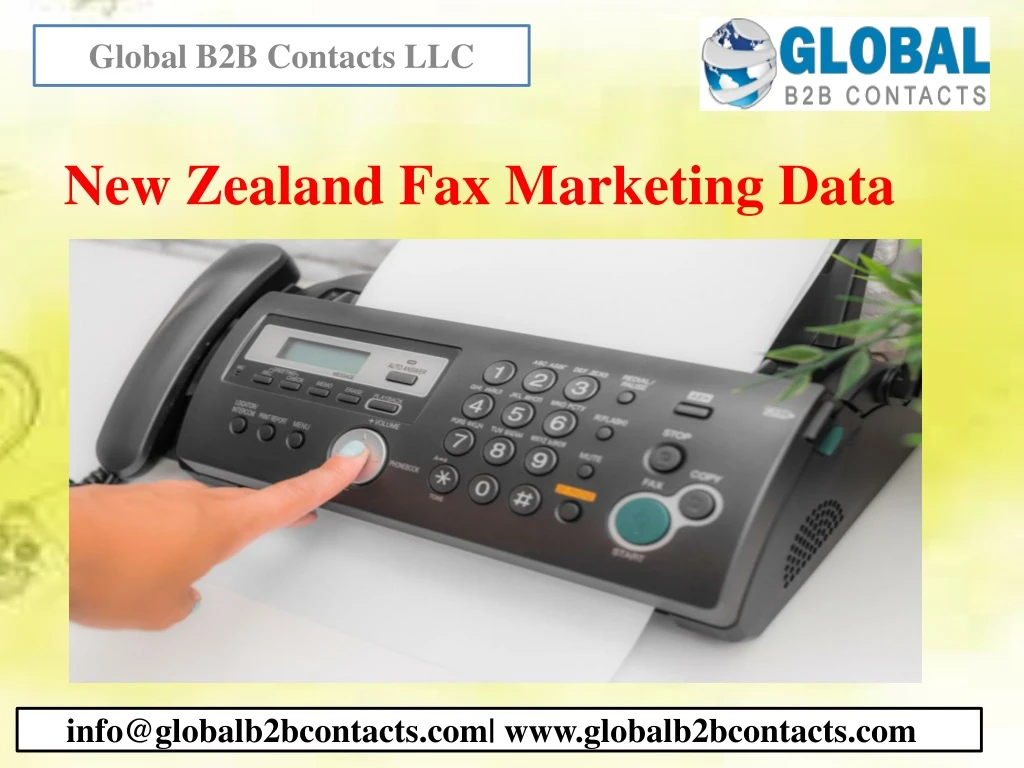 new zealand fax marketing data