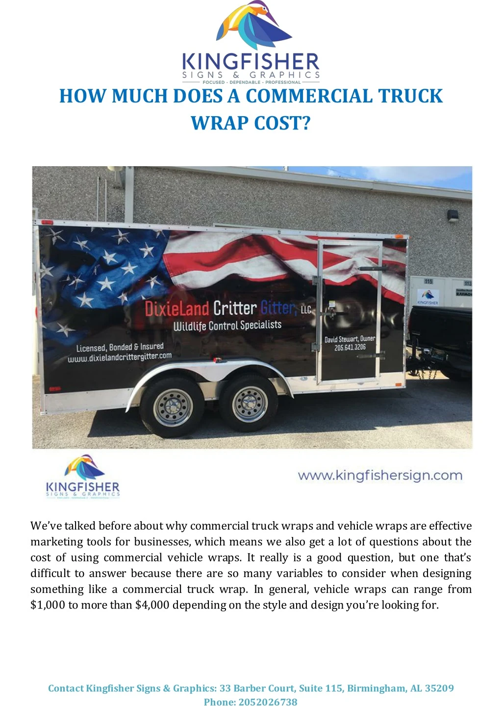 how much does a commercial truck wrap cost
